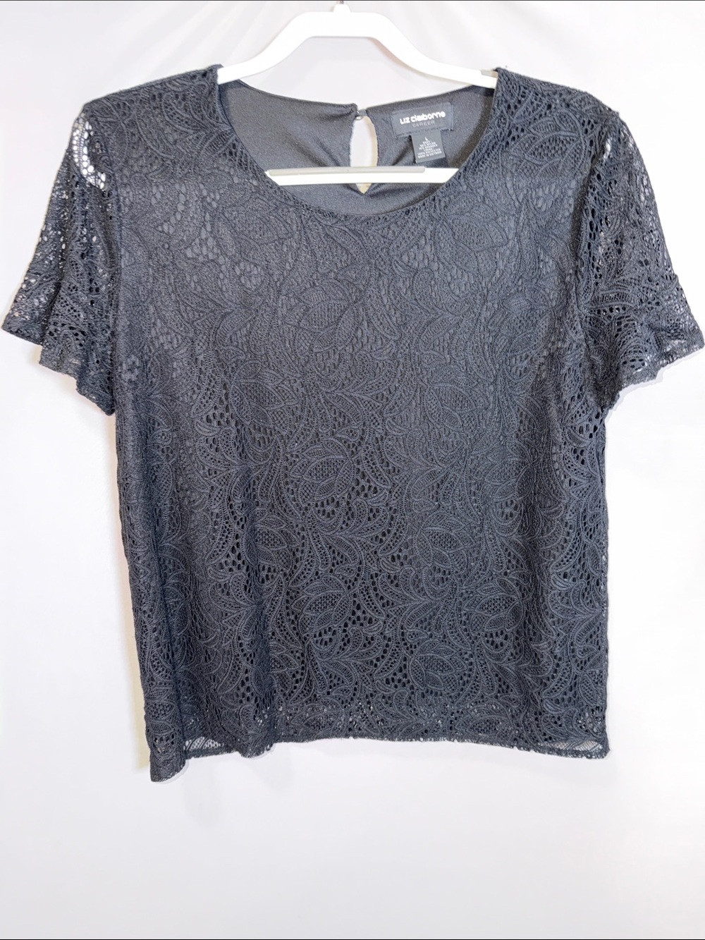 Liz Claiborne Black Lace Blouse
